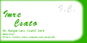 imre csato business card