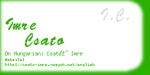 imre csato business card